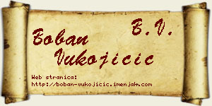 Boban Vukojičić vizit kartica
